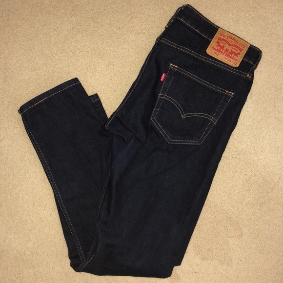 Levis 52 Jeans Navy W Gold Stitching 